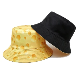 Sombrero de cubo con diseño de queso y comida divertida, unisex, | Accesorios de moda · Omeda.es