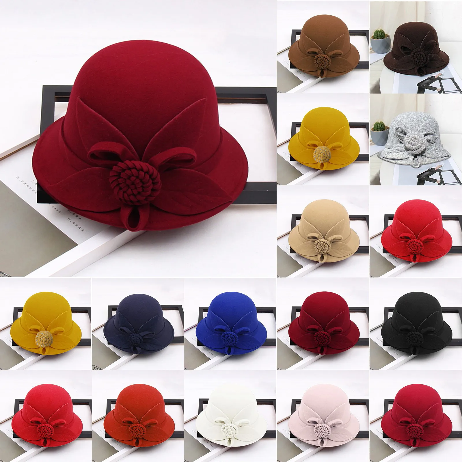 Sombrero de cubo L para mujer, Otoño e Invierno, flores, parte | Accesorios de moda · Omeda.es - Imagen 2
