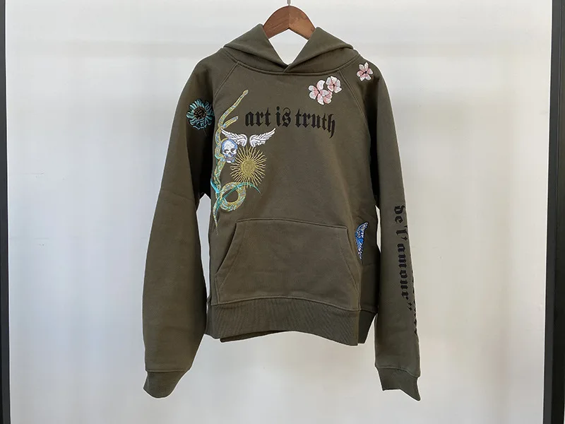 Sudadera con capucha bordada para mujer, ropa de calle verde de | Ropa de mujer · Omeda.es - Imagen 5