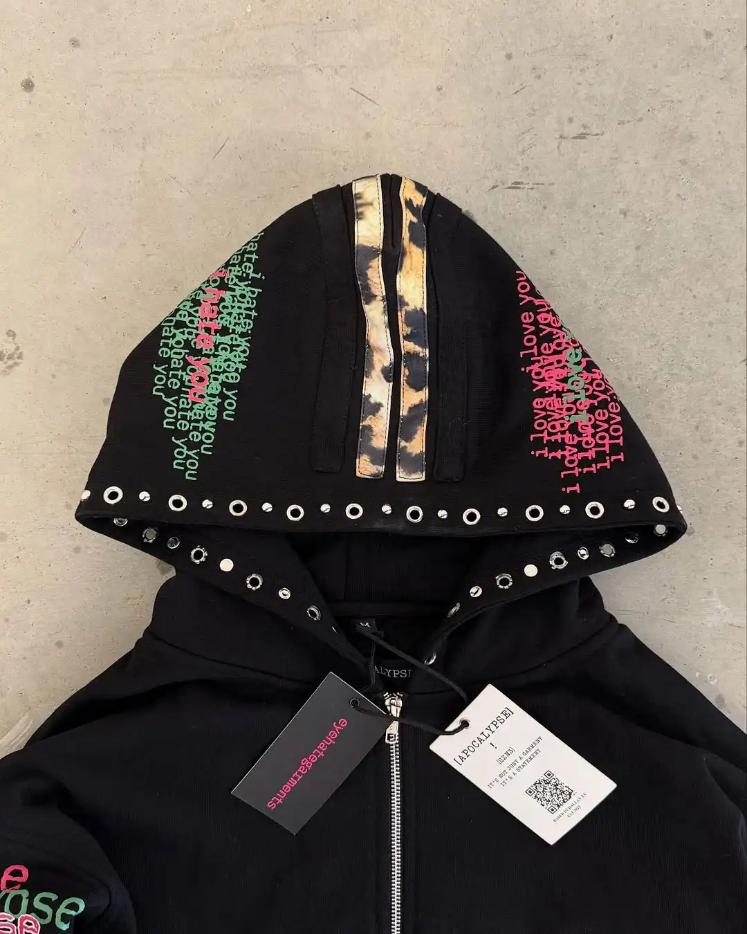 Sudadera con capucha de Hip Hop americana con cremallera Harajuku | Ropa de hombre · Omeda.es - Imagen 3