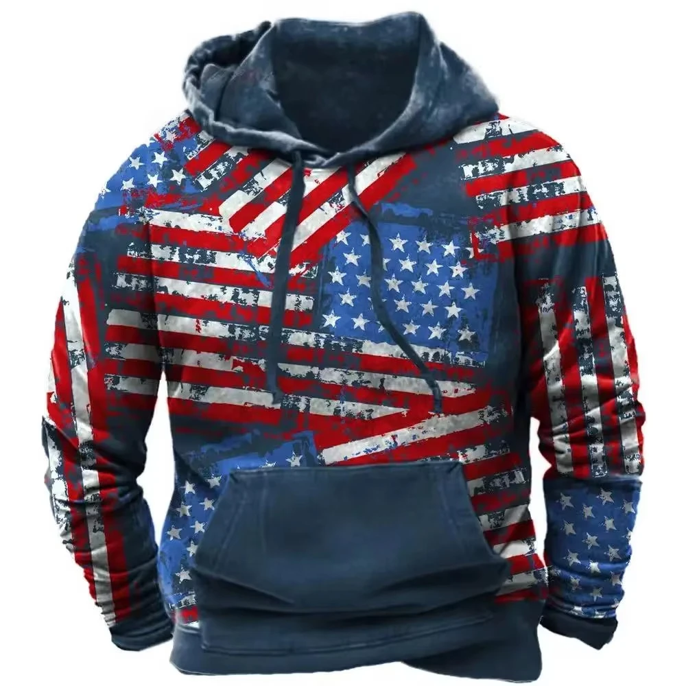 Sudadera con capucha para hombre EE. UU. Bandera Hombre Sudadera con | Ropa de hombre · Omeda.es - Imagen 14
