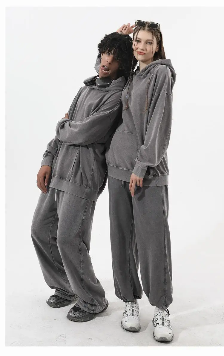 Sudadera con capucha lavada con hombros descubiertos de 380g para | Ropa de hombre · Omeda.es - Imagen 11