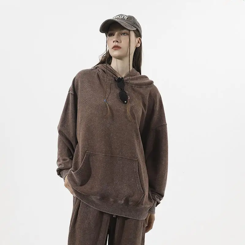 Sudadera con capucha lavada con hombros descubiertos de 380g para | Ropa de hombre · Omeda.es - Imagen 14