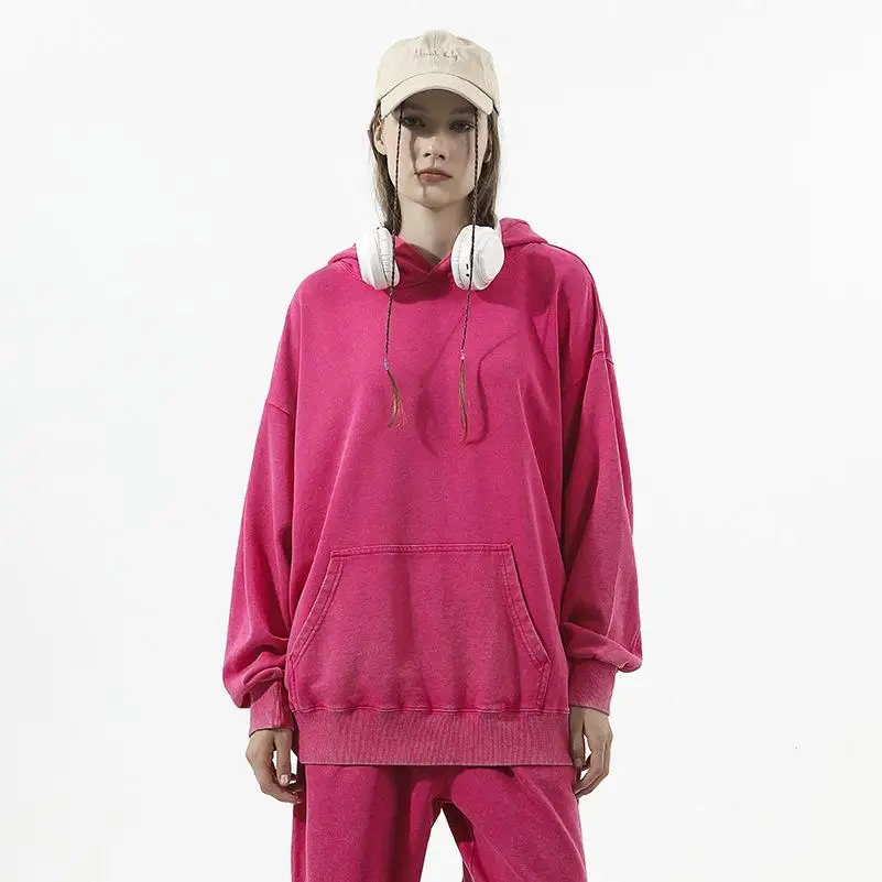 Sudadera con capucha lavada con hombros descubiertos de 380g para | Ropa de hombre · Omeda.es - Imagen 16