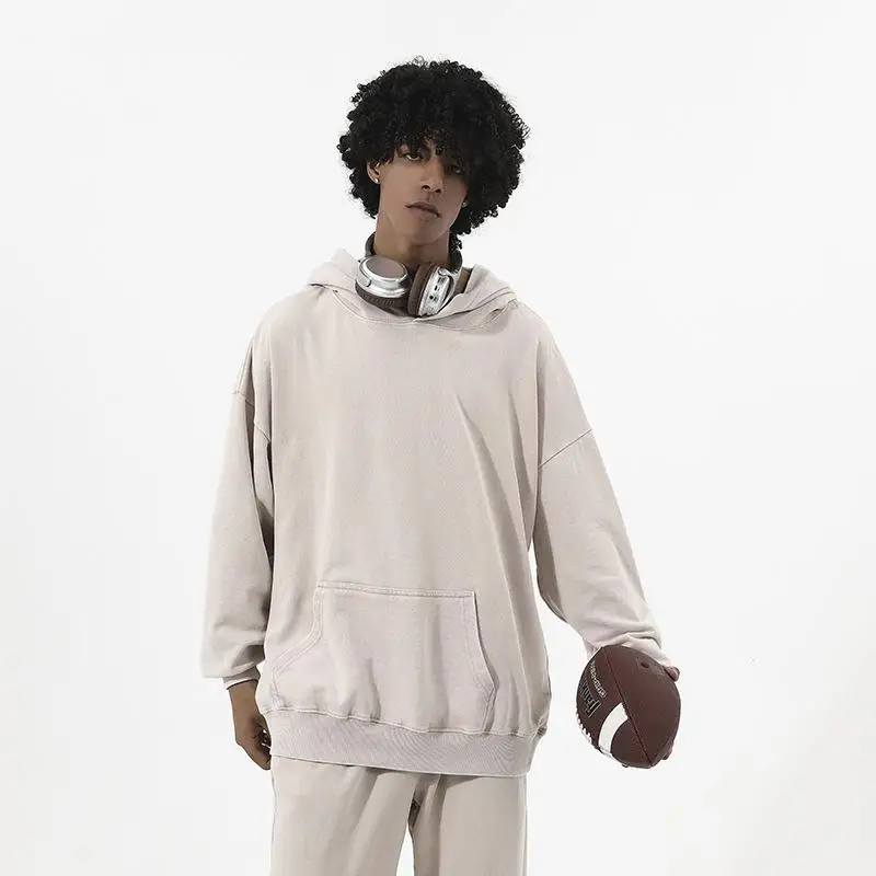 Sudadera con capucha lavada con hombros descubiertos de 380g para | Ropa de hombre · Omeda.es - Imagen 18