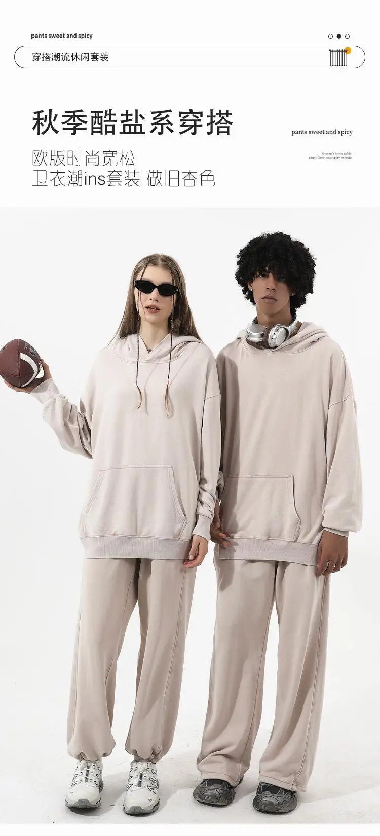 Sudadera con capucha lavada con hombros descubiertos de 380g para | Ropa de hombre · Omeda.es - Imagen 4