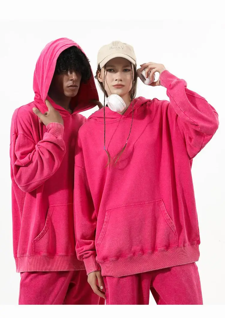 Sudadera con capucha lavada con hombros descubiertos de 380g para | Ropa de hombre · Omeda.es - Imagen 5