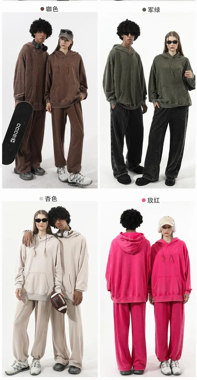 Sudadera con capucha lavada con hombros descubiertos de 380g para | Ropa de hombre · Omeda.es - Imagen 7