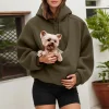 Sudadera con capucha para mujer con bolsillo para mascotas, jersey de | Ropa de mujer · Omeda.es