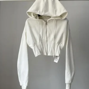 Sudadera corta con capucha para Mujer, abrigo informal con pliegues | Ropa de mujer · Omeda.es