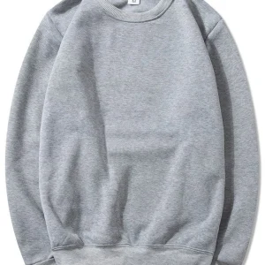 Sudadera informal holgada de lana de manga larga con cuello redondo | Ropa de hombre · Omeda.es