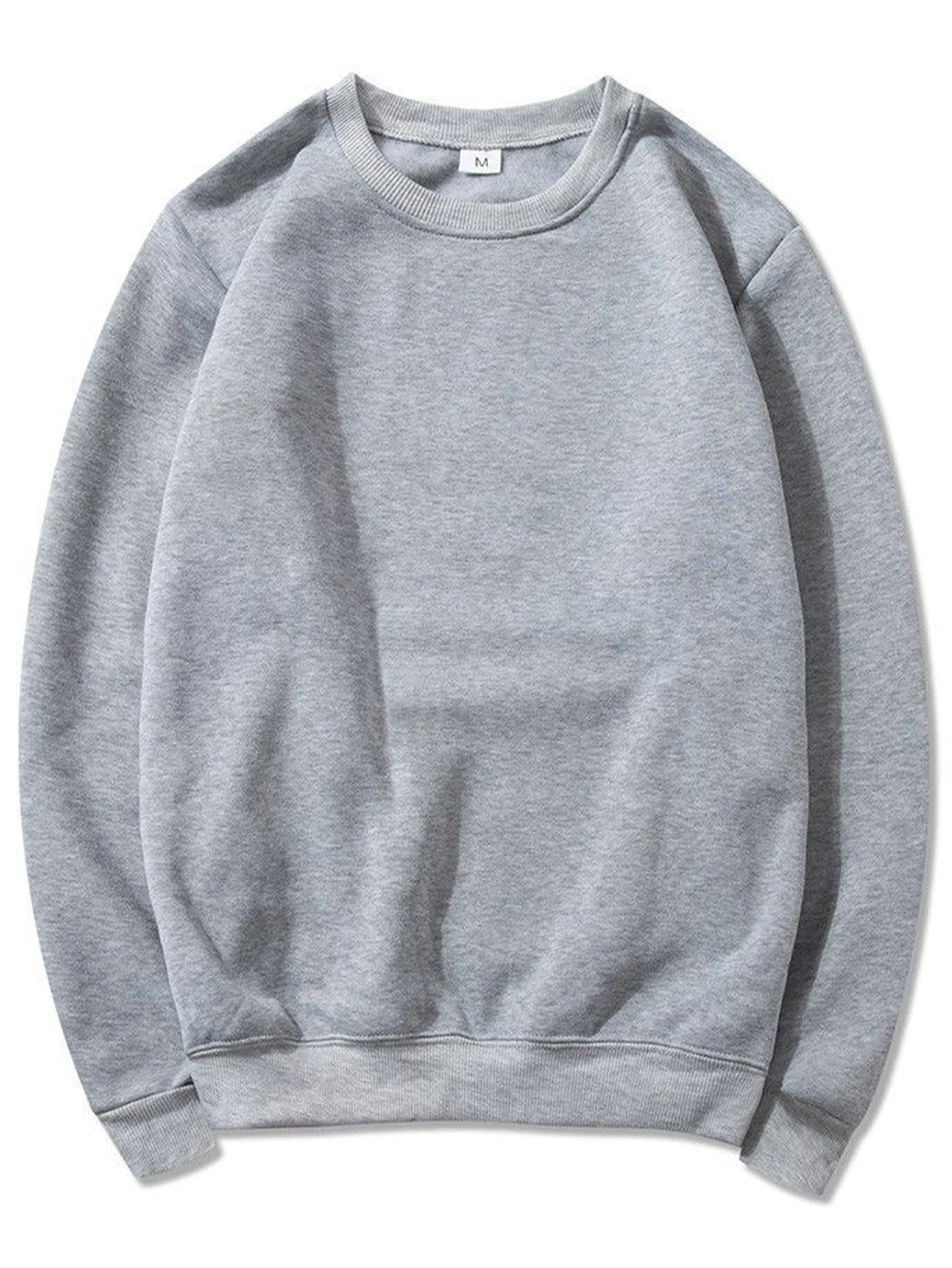 Sudadera informal holgada de lana de manga larga con cuello redondo | Ropa de hombre · Omeda.es