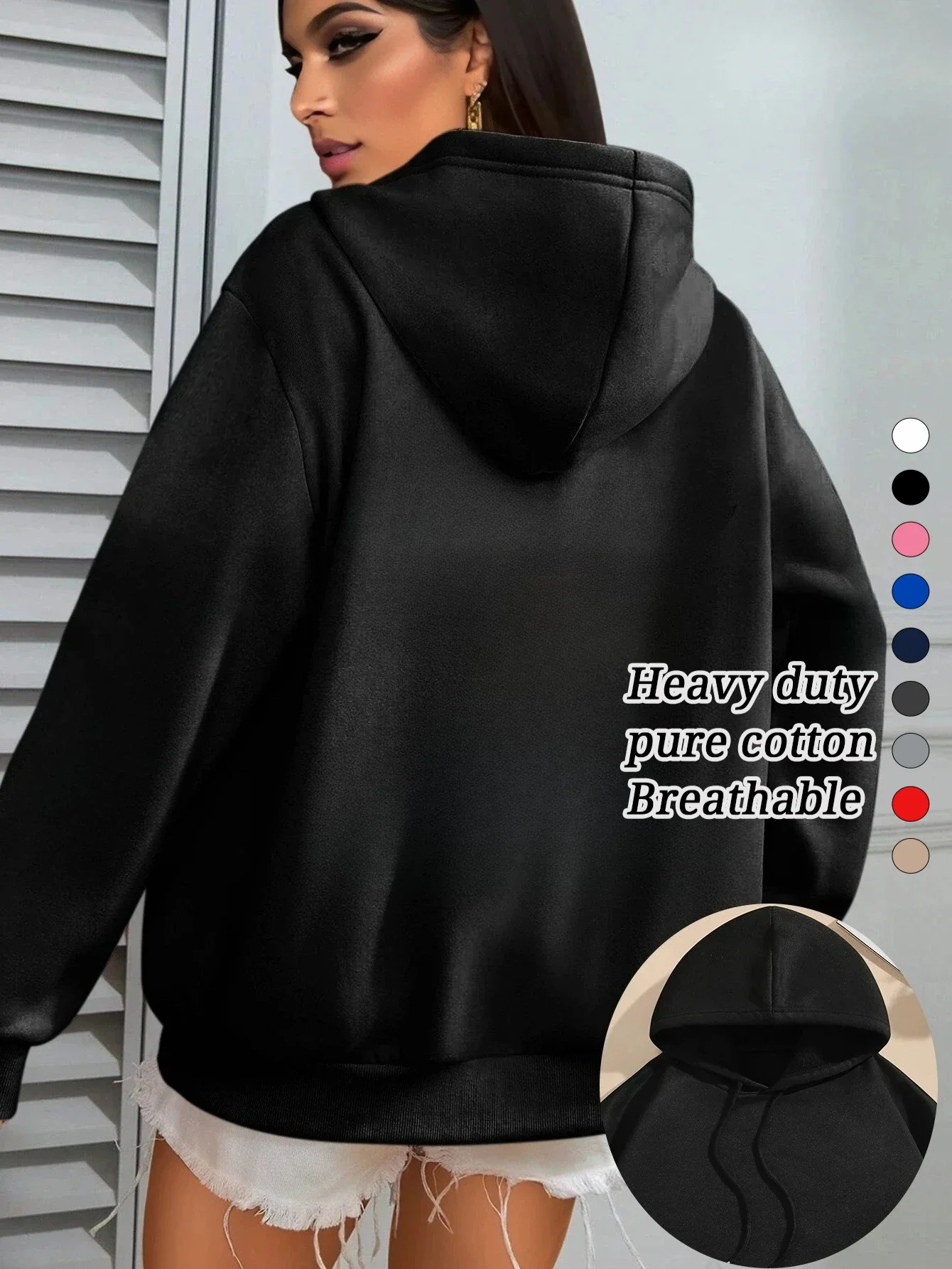 Sudaderas con capucha de algodón para mujer, Sudadera con capucha de | Ropa de mujer · Omeda.es - Imagen 6