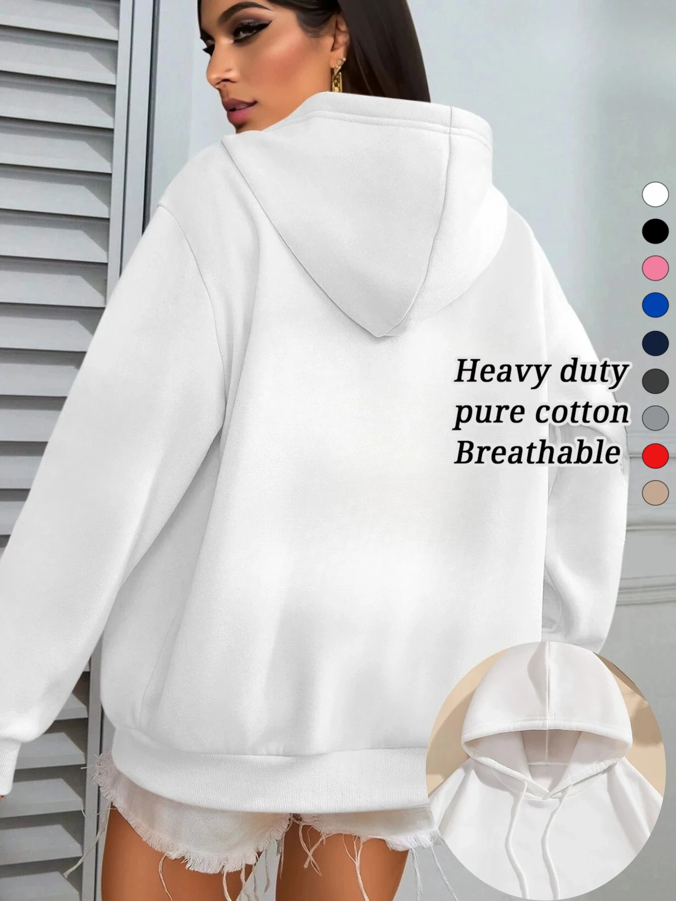 Sudaderas con capucha de algodón para mujer, Sudadera con capucha de | Ropa de mujer · Omeda.es - Imagen 7