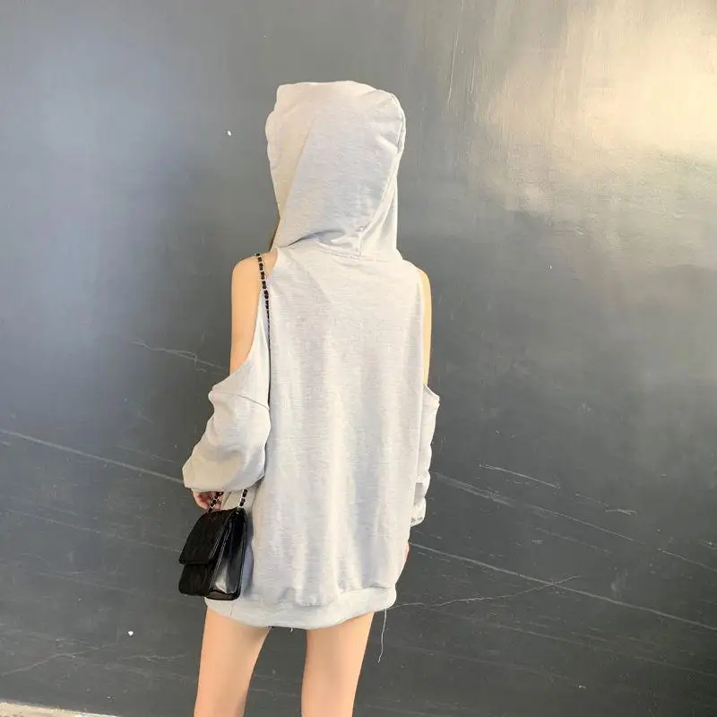 Sudaderas con capucha para mujer, ropa femenina larga lisa, Tops con | Ropa de mujer · Omeda.es - Imagen 4