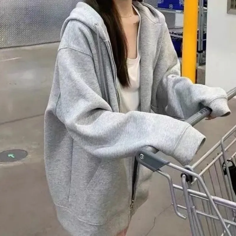 Sudaderas con capucha para mujer, sudaderas Retro de Color sólido con | Ropa de mujer · Omeda.es - Imagen 5