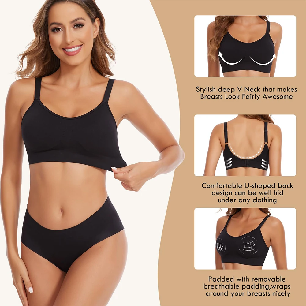 Sujetadores inalámbricos para mujer, sujetadores push-up cómodos, sin | Ropa de mujer · Omeda.es - Imagen 3