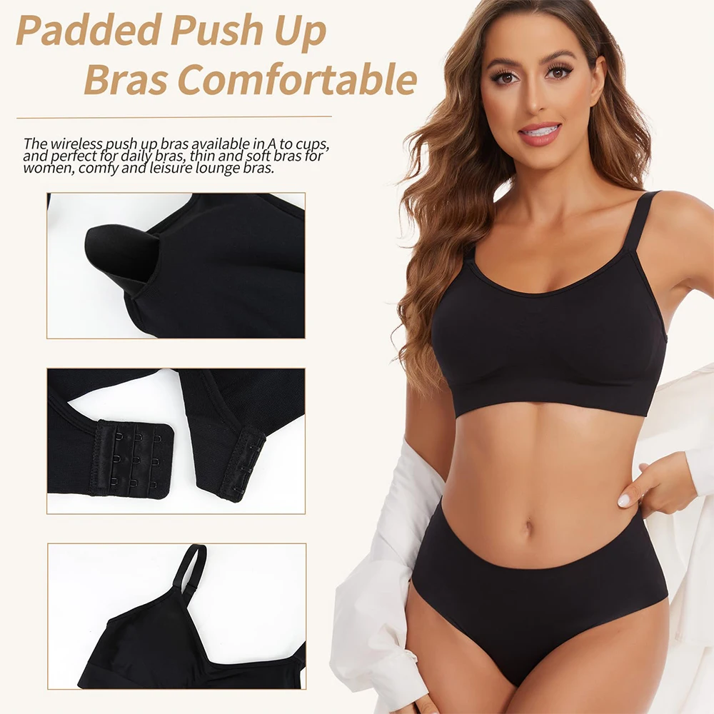 Sujetadores inalámbricos para mujer, sujetadores push-up cómodos, sin | Ropa de mujer · Omeda.es - Imagen 4