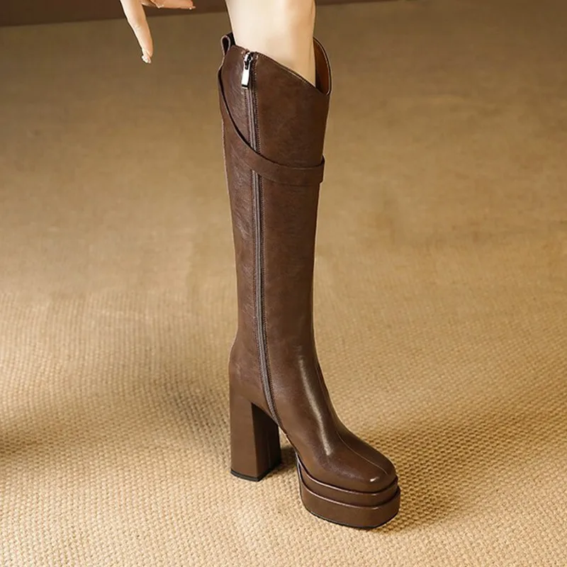 Tacones altos para Mujer, botas hasta la rodilla, Zapatos de cuero | Zapatos y calzado · Omeda.es - Imagen 5