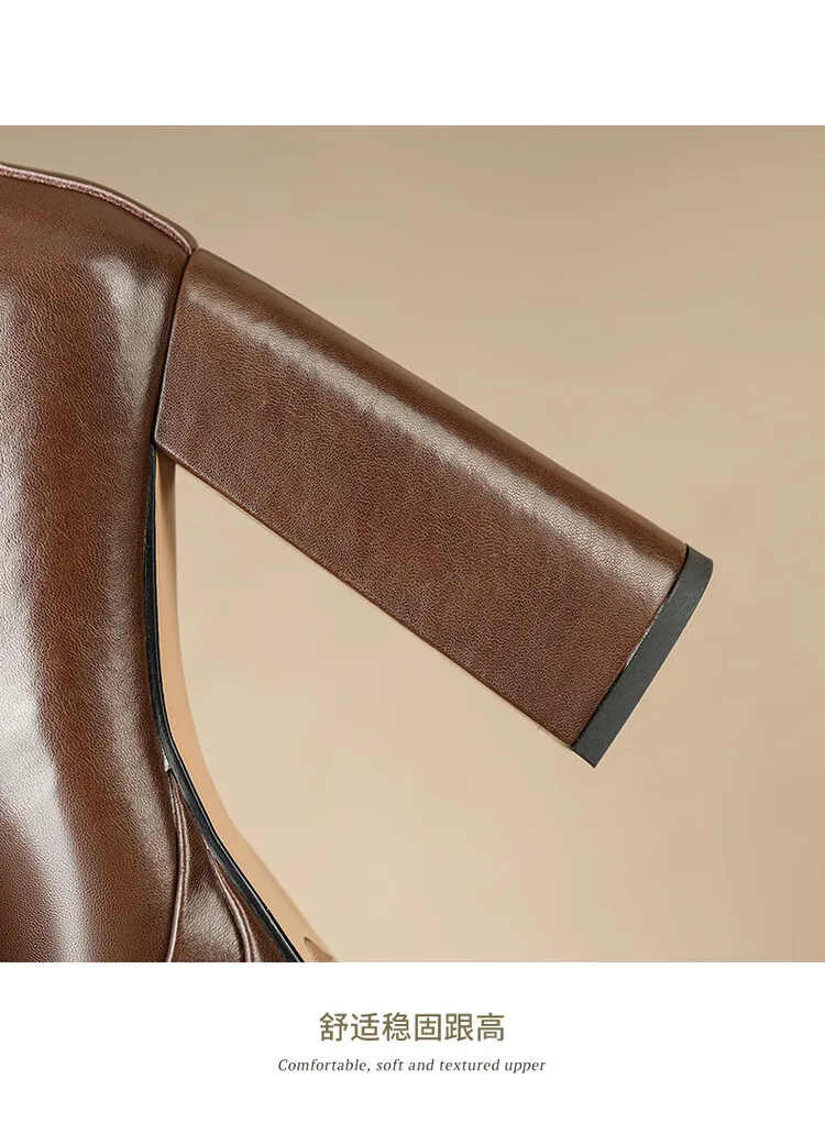 Tacones altos para Mujer, botas hasta la rodilla, Zapatos de cuero | Zapatos y calzado · Omeda.es - Imagen 7