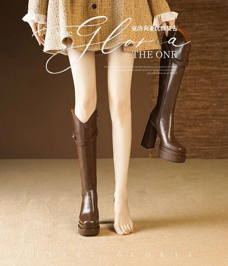 Tacones altos para Mujer, botas hasta la rodilla, Zapatos de cuero | Zapatos y calzado · Omeda.es - Imagen 8