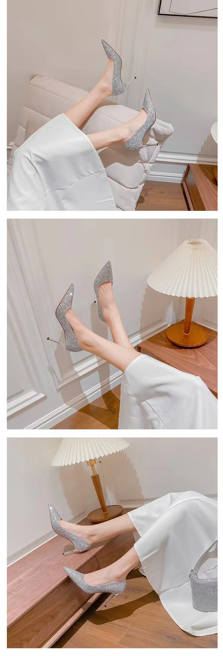 Tacones altos, zapatos de boda para mujer, tacones dorados para | Zapatos y calzado · Omeda.es - Imagen 8