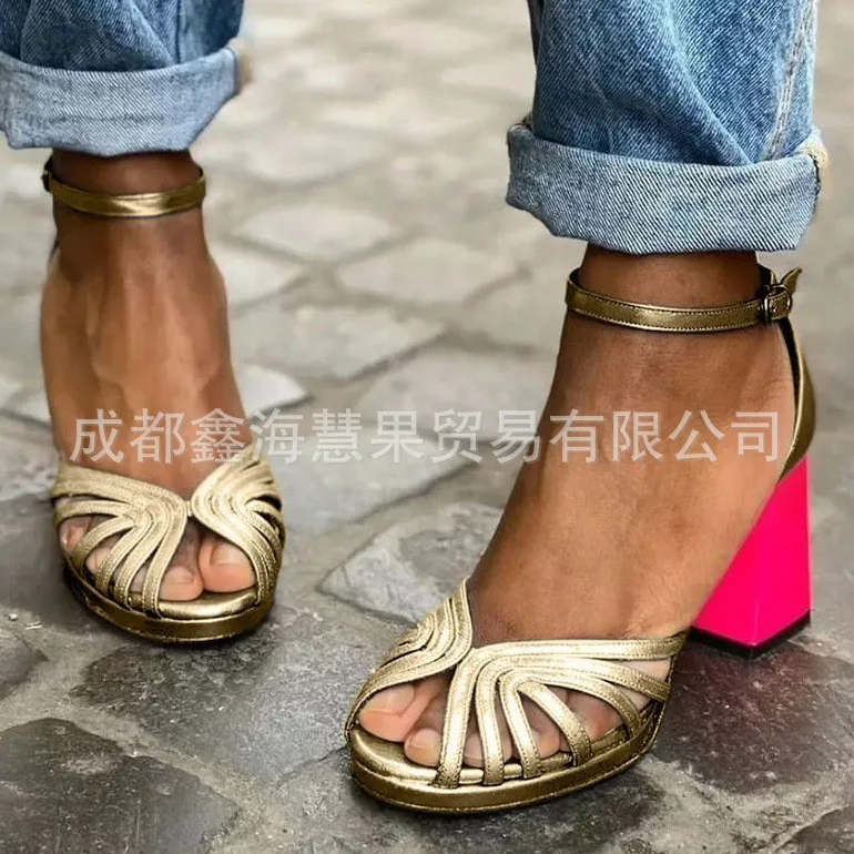 Tacones de bloque Sandalias transparentes Zapatos de mujer de moda | Zapatos y calzado · Omeda.es - Imagen 16