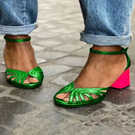 Tacones de bloque Sandalias transparentes Zapatos de mujer de moda | Zapatos y calzado · Omeda.es - Imagen 19