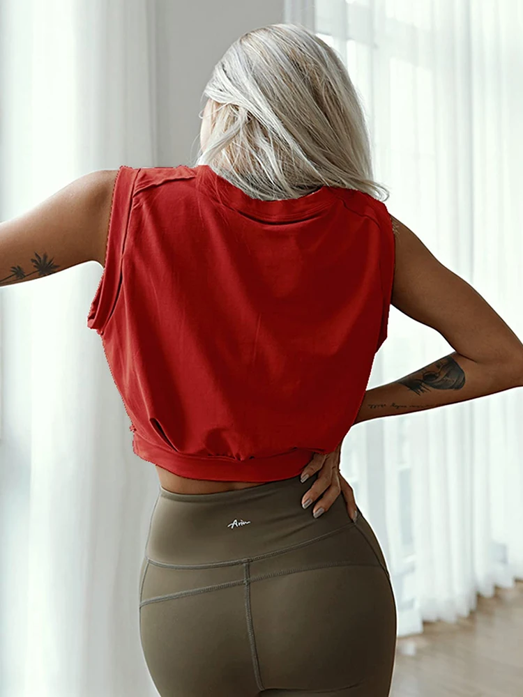 Top corto de algodón para mujer, camisetas bonitas sin mangas para | Ropa de mujer · Omeda.es - Imagen 14