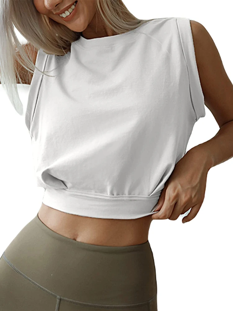 Top corto de algodón para mujer, camisetas bonitas sin mangas para | Ropa de mujer · Omeda.es - Imagen 20