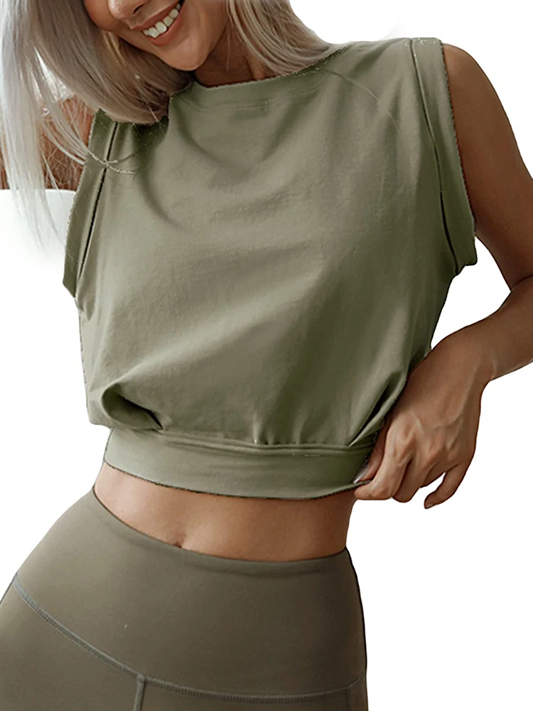 Top corto de algodón para mujer, camisetas bonitas sin mangas para | Ropa de mujer · Omeda.es - Imagen 22