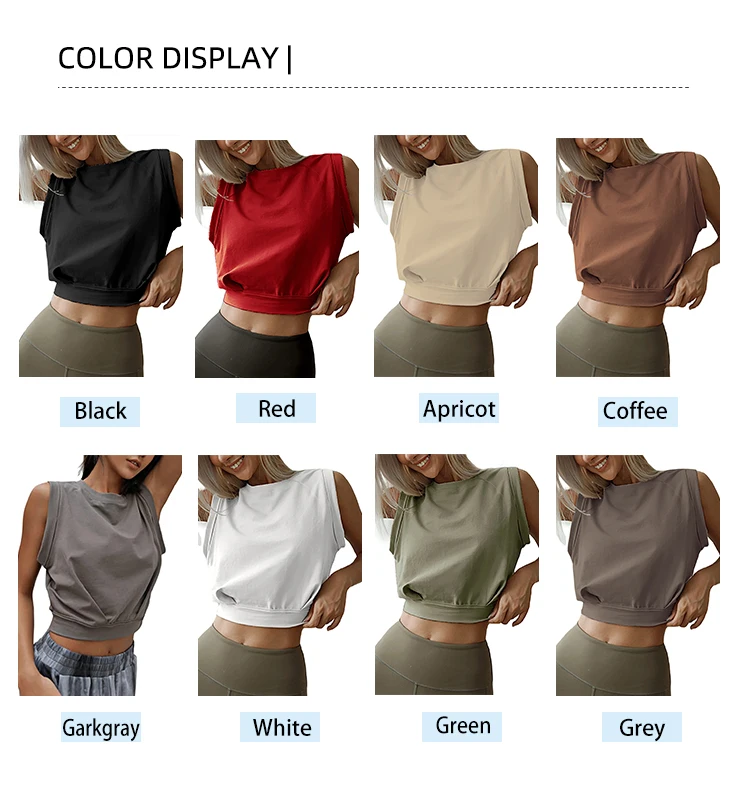 Top corto de algodón para mujer, camisetas bonitas sin mangas para | Ropa de mujer · Omeda.es - Imagen 3