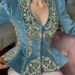 Tops elegantes y elegantes para mujer, blusa de terciopelo Vintage | Ropa de mujer · Omeda.es