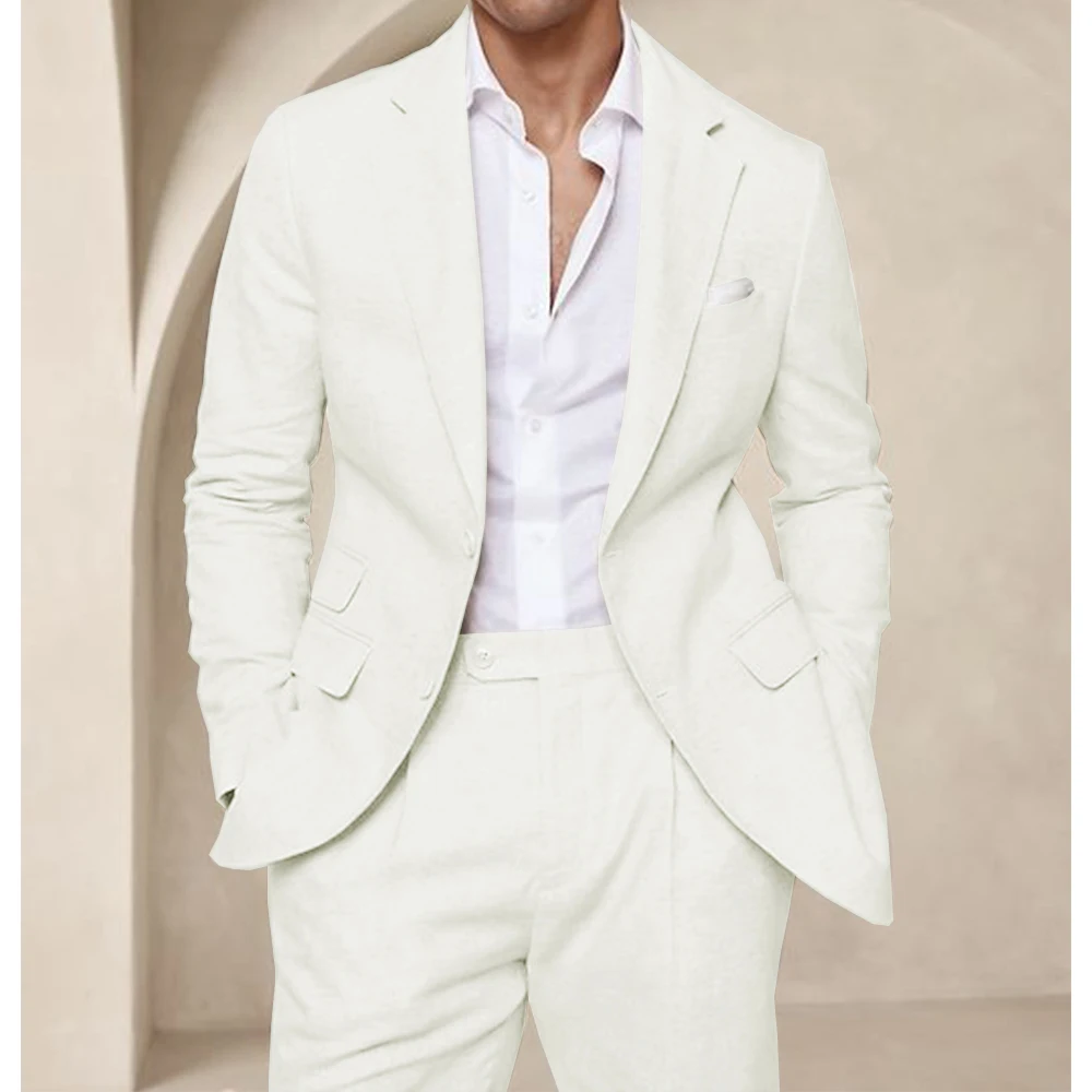 Traje de dos piezas para hombre, traje de verano de lino, fresco, | Ropa de hombre · Omeda.es - Imagen 13