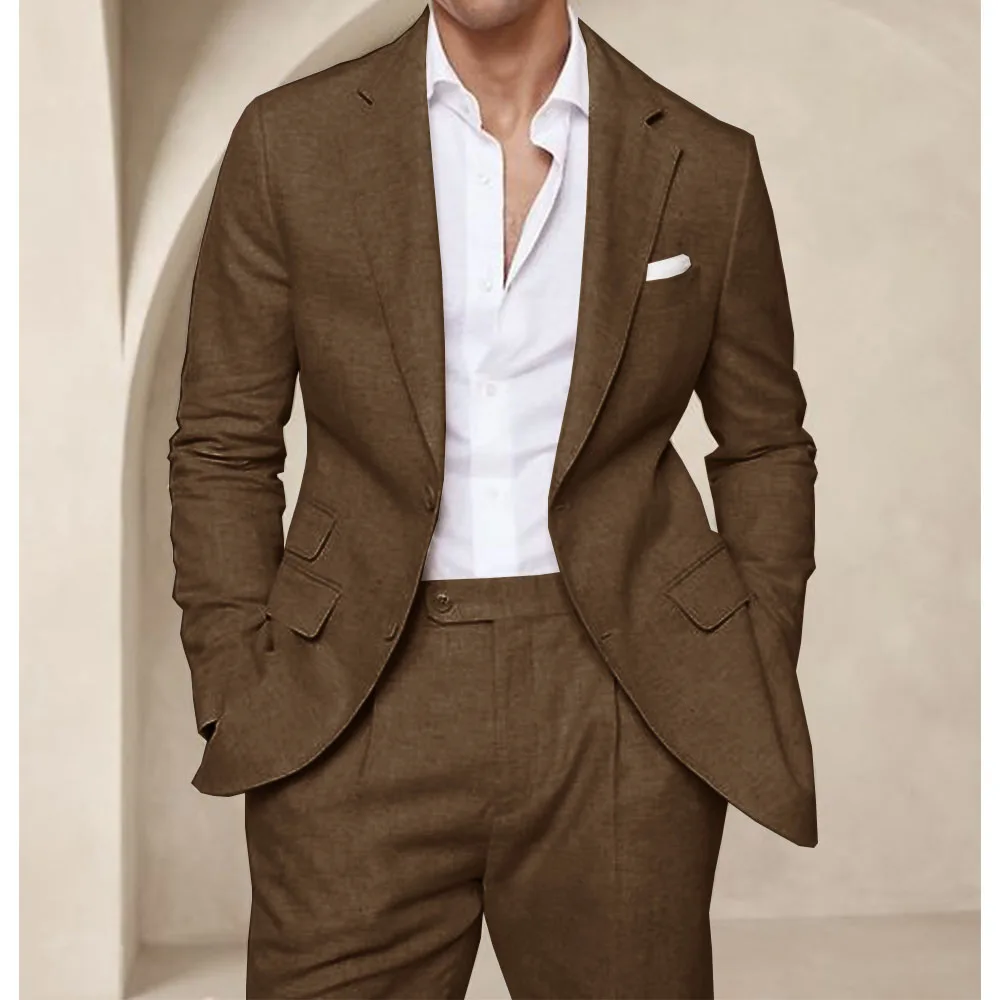 Traje de dos piezas para hombre, traje de verano de lino, fresco, | Ropa de hombre · Omeda.es - Imagen 17