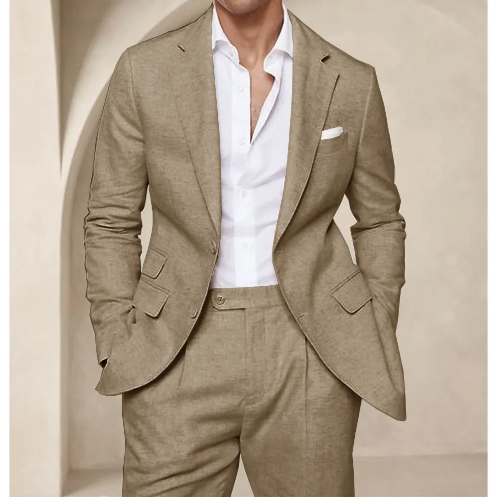 Traje de dos piezas para hombre, traje de verano de lino, fresco, | Ropa de hombre · Omeda.es - Imagen 18