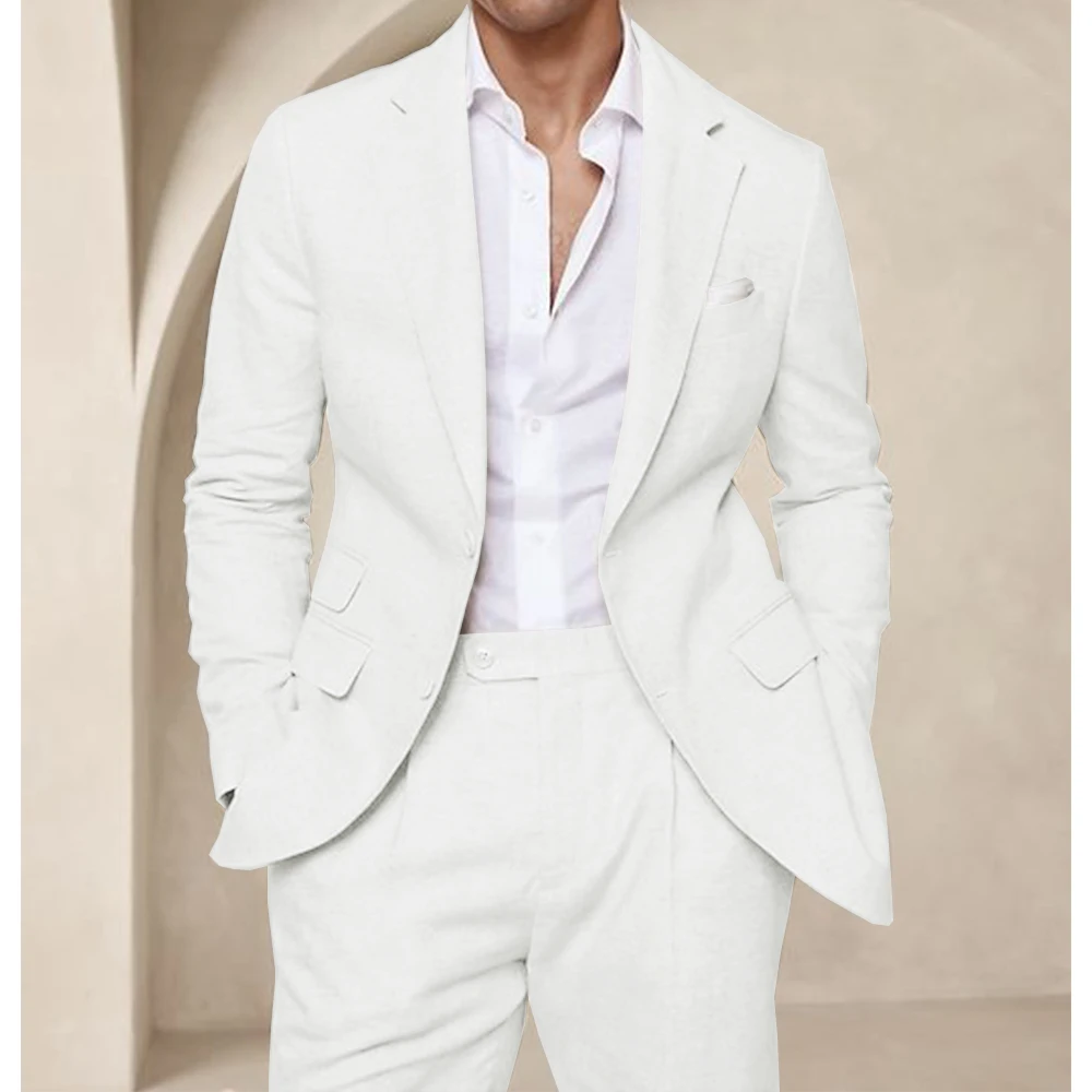 Traje de dos piezas para hombre, traje de verano de lino, fresco, | Ropa de hombre · Omeda.es - Imagen 5