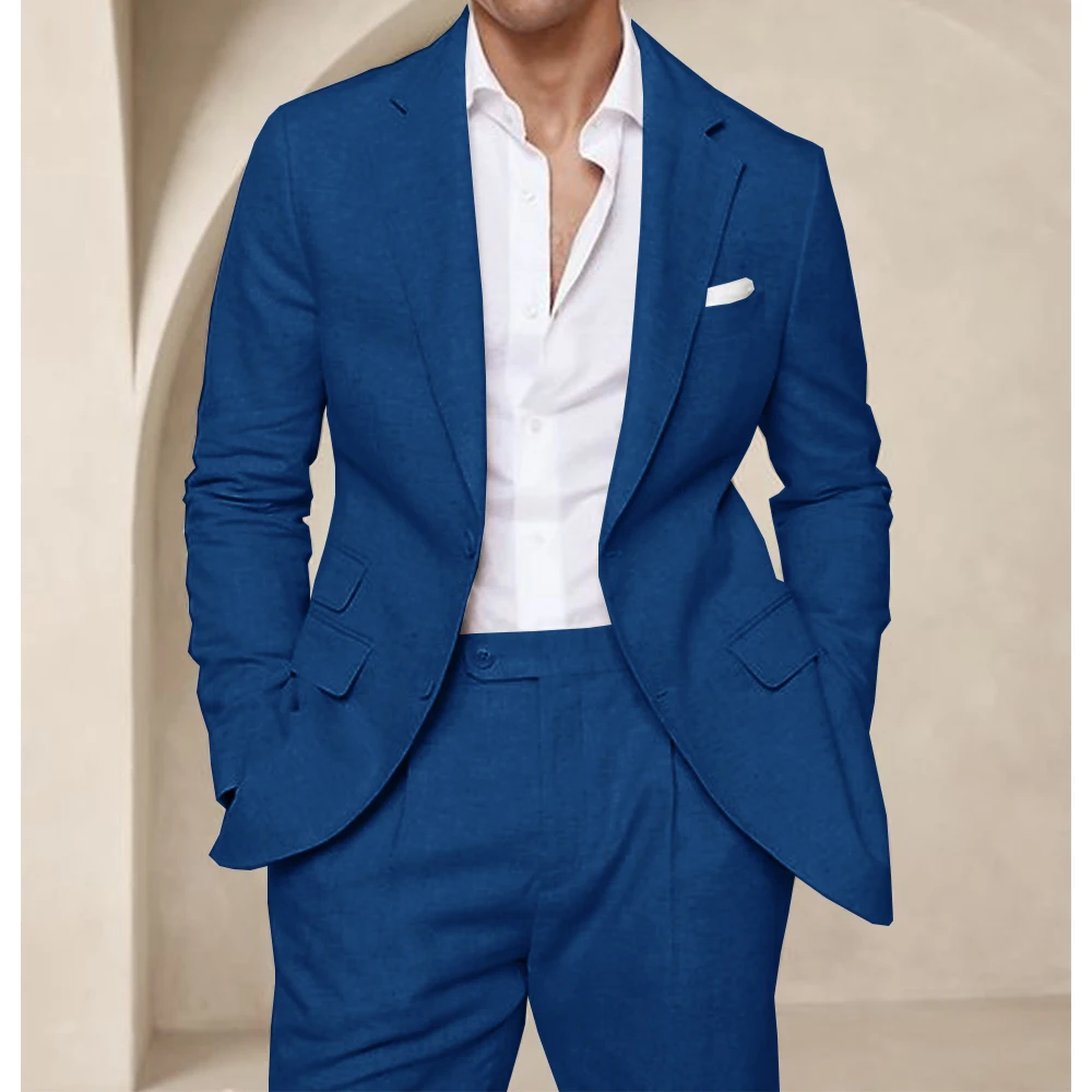 Traje de dos piezas para hombre, traje de verano de lino, fresco, | Ropa de hombre · Omeda.es - Imagen 6