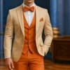 Traje Formal blanco y naranja para hombre, ocasión, boda, padrinos de | Ropa de hombre · Omeda.es
