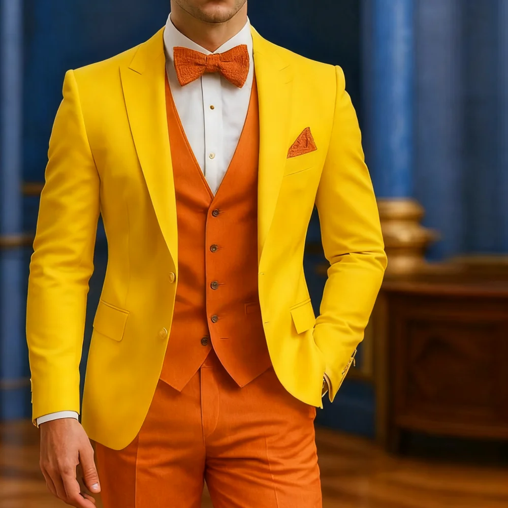Traje Formal blanco y naranja para hombre, ocasión, boda, padrinos de | Ropa de hombre · Omeda.es - Imagen 5