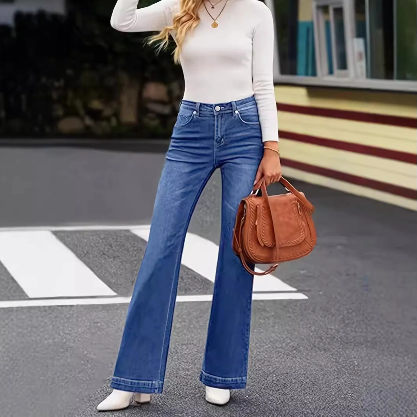 Vaqueros acampanados para mujer, Vaqueros ajustados para mujer, | Ropa de mujer · Omeda.es - Imagen 7