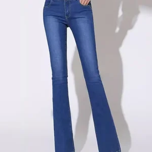 Vaqueros ajustados de cintura alta acampanados para mujer, ropa de | Ropa de mujer · Omeda.es