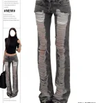 Vaqueros ajustados rasgados grises para mujer, pantalones vaqueros | Ropa de mujer · Omeda.es