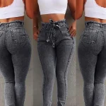 Vaqueros de cintura alta para mujer, vaqueros elásticos ajustados, | Ropa de mujer · Omeda.es