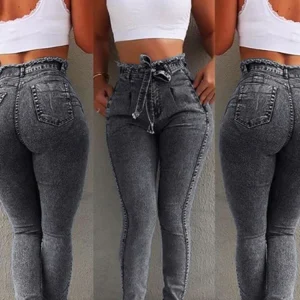 Vaqueros de cintura alta para mujer, vaqueros elásticos ajustados, | Ropa de mujer · Omeda.es