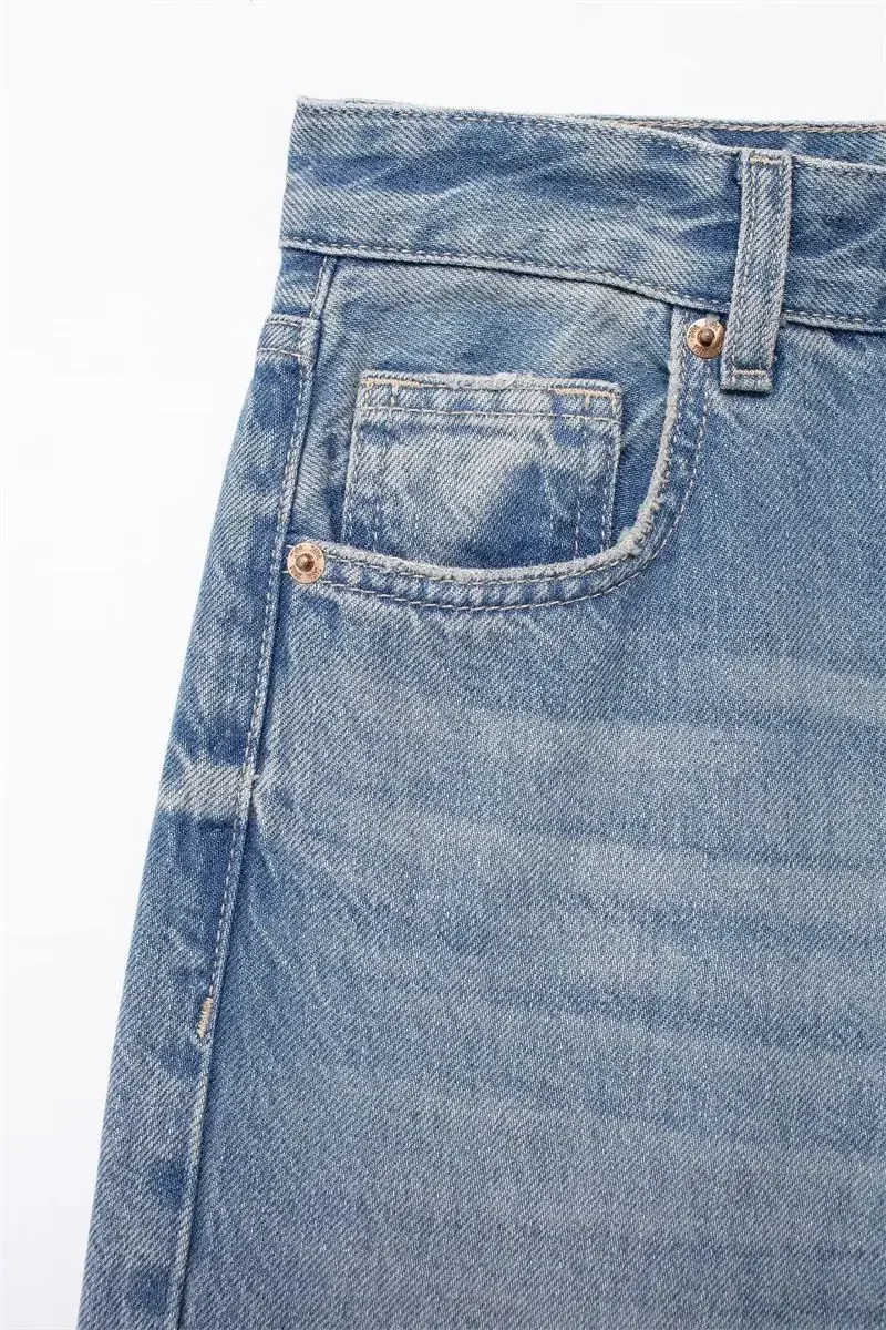 Vaqueros de pierna ancha de cintura alta, pantalones vaqueros | Ropa de mujer · Omeda.es - Imagen 6