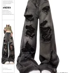 Vaqueros rasgados para mujer, ropa de calle estética Vintage holgada, | Ropa de mujer · Omeda.es