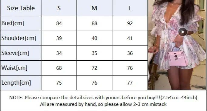 Vestido corto de gasa rosa dulce para mujer, moda con flores en 3D, | Ropa de mujer · Omeda.es - Imagen 3