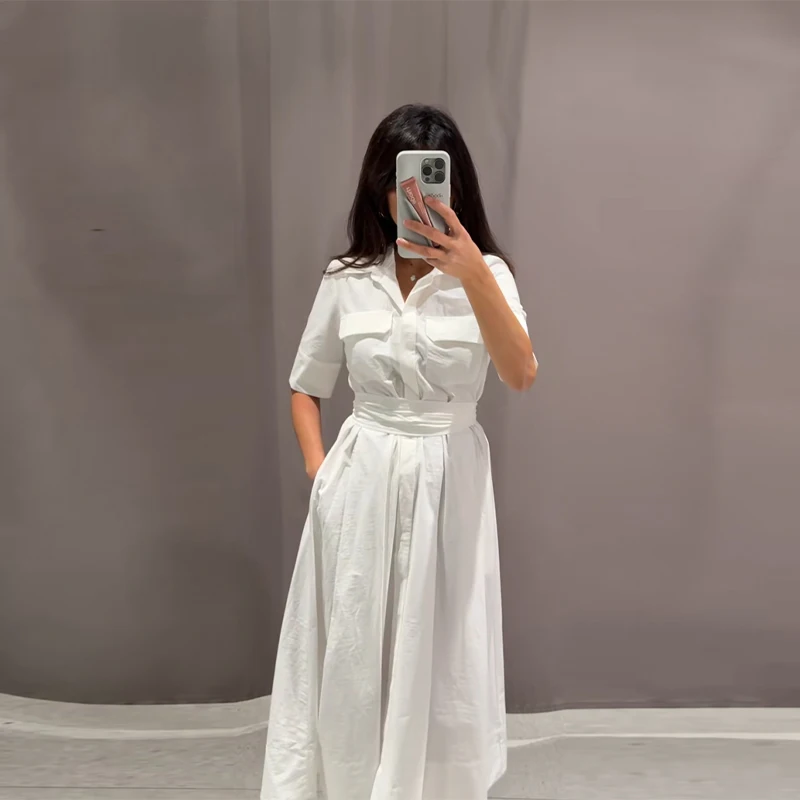 Vestido largo informal a rayas para mujer, vestidos con tapa en la | Ropa de mujer · Omeda.es