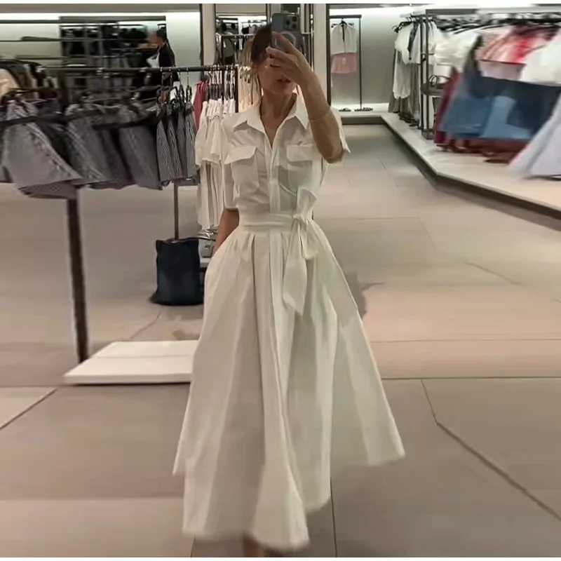 Vestido largo informal a rayas para mujer, vestidos con tapa en la | Ropa de mujer · Omeda.es - Imagen 22